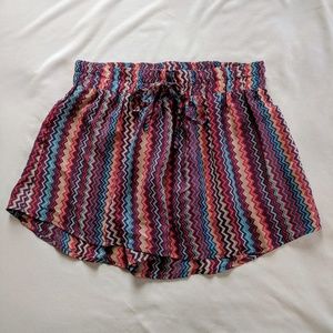 NWOT Anthro High Waisted Boho Silk Shorts
